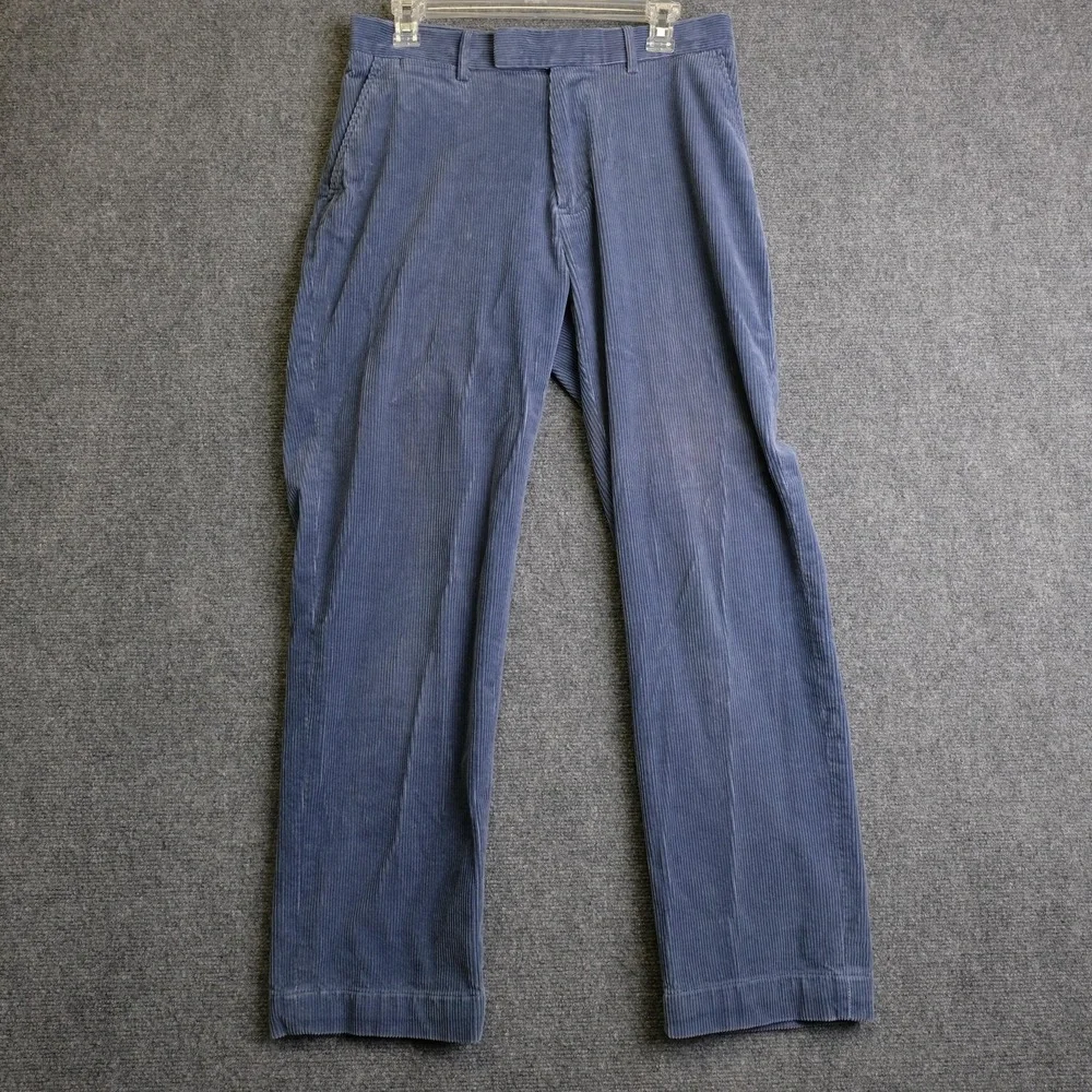 Polo Ralph Lauren Pants Mens 30x30 Blue Corduroy Polo Golf Stretch Straight Leg